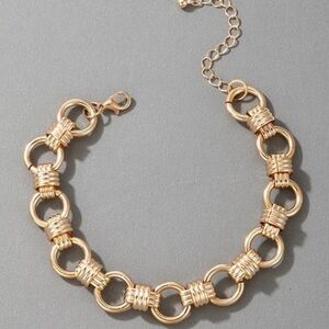 Gold Metal Chain Link Bracelet Accessory